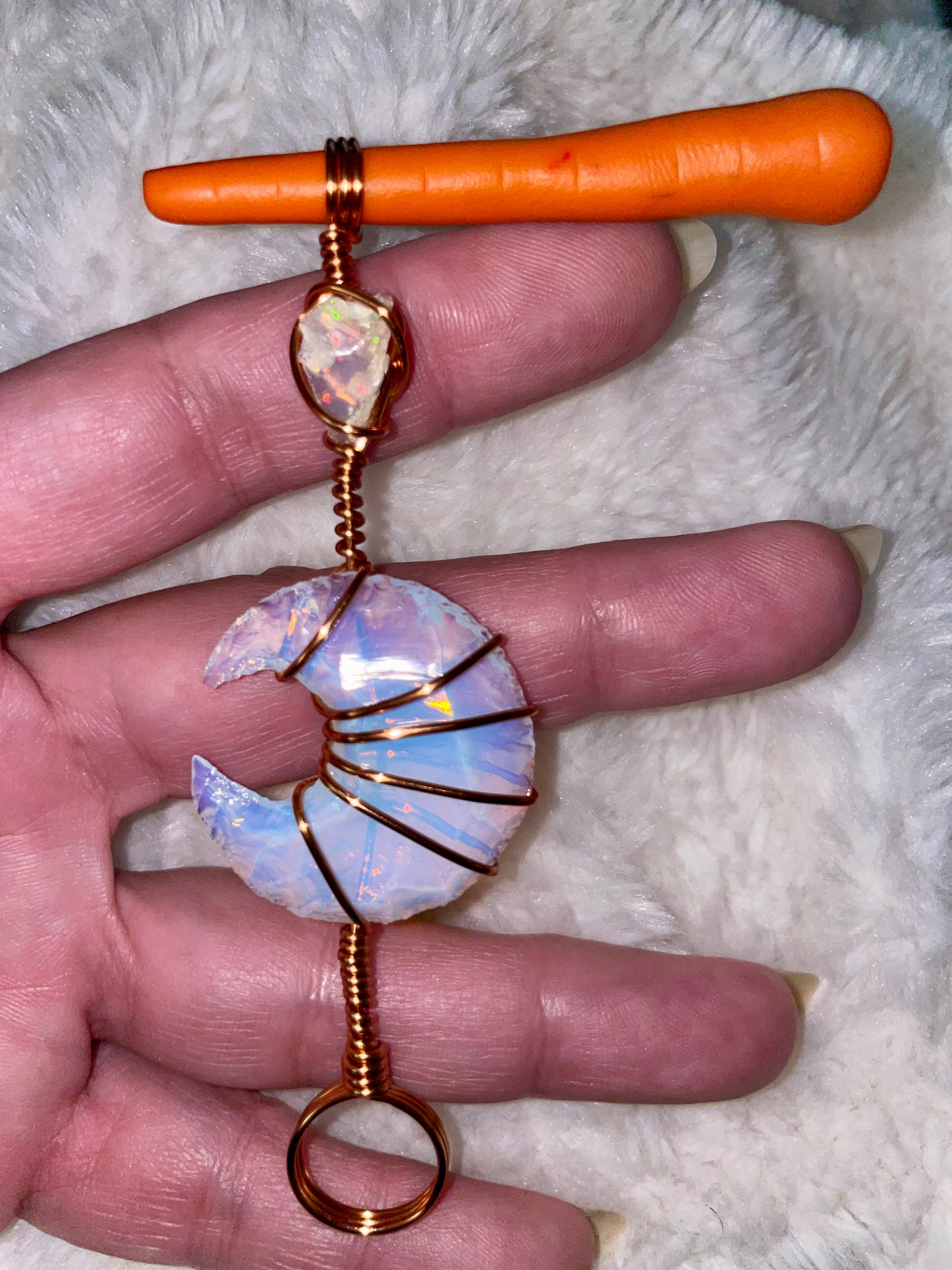 Opalite Moon Multifunctional Pendant