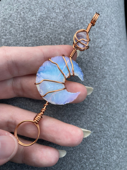 Opalite Moon Multifunctional Pendant