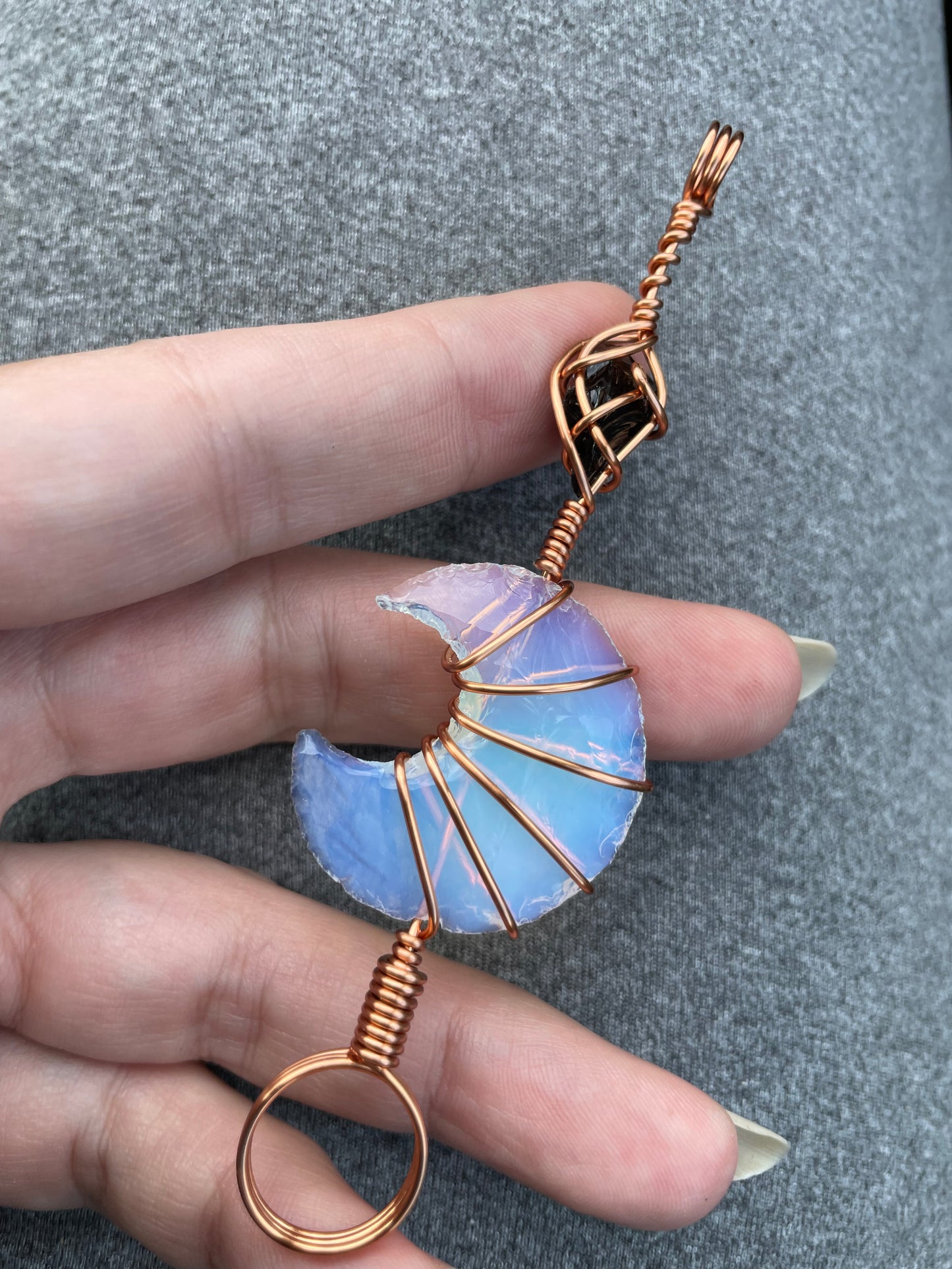 Opalite Moon Multifunctional Pendant