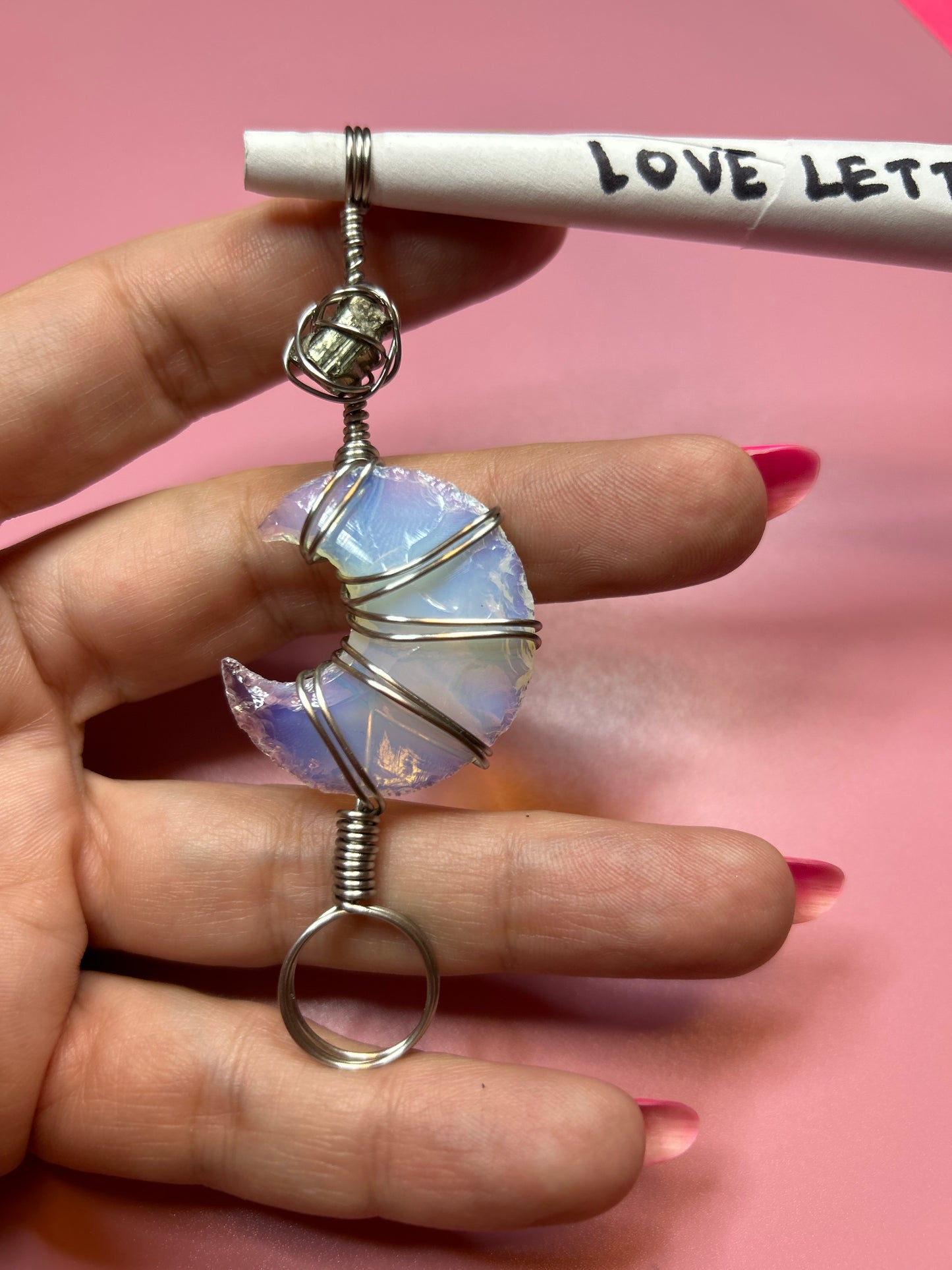 Opalite Moon Multifunctional Pendant