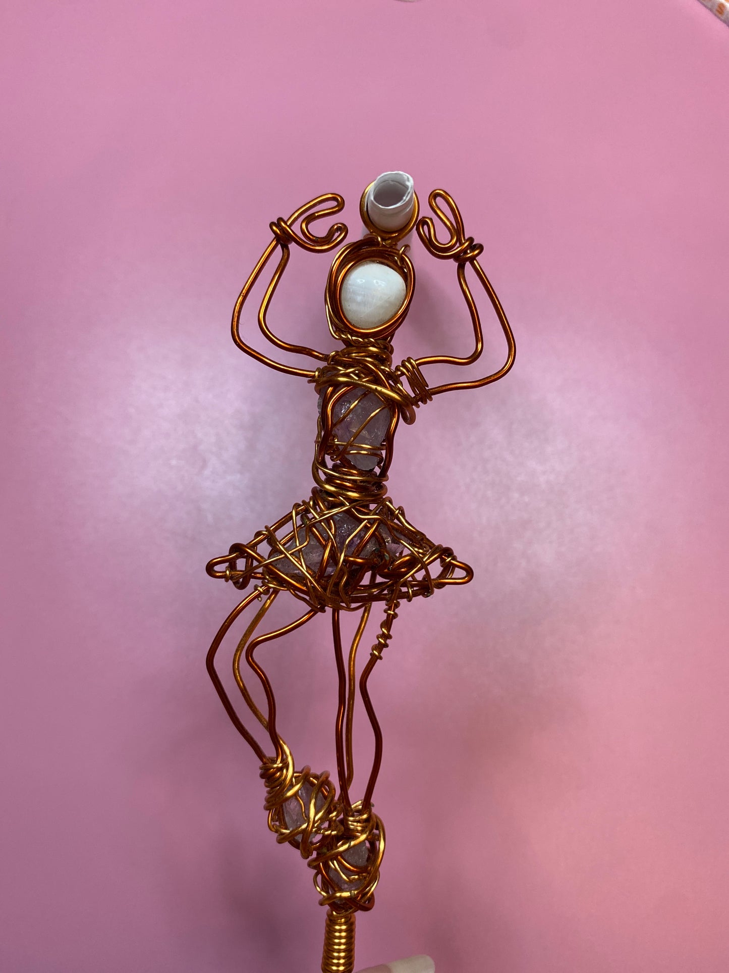 Dancer with Amethyst & Tridacna Multifunctional Pendant