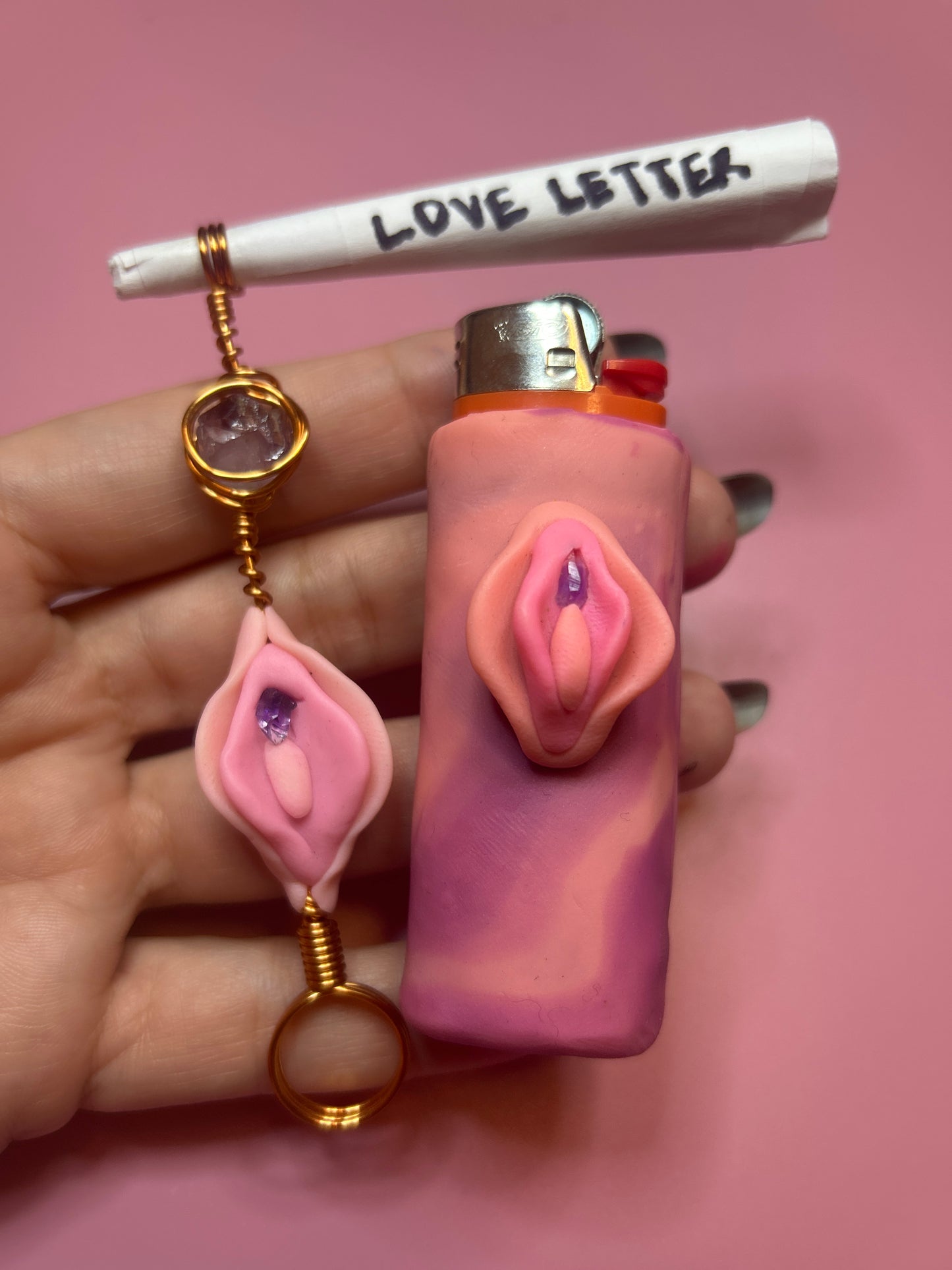 Peach Princess Yoni Multifunctional Pendant & Lighter Koozee (set)